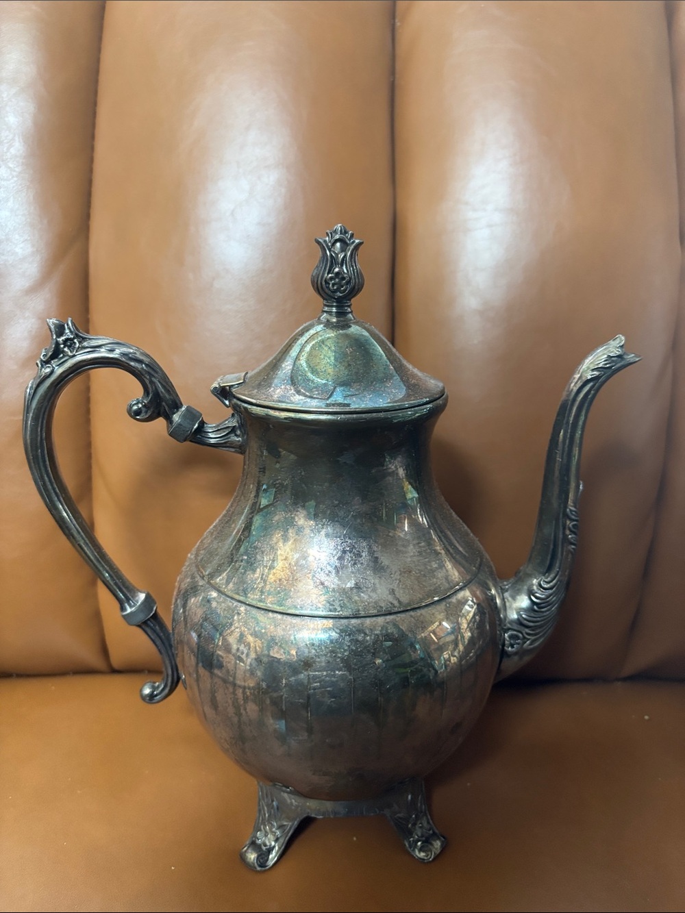 F.B Rogers 1883 Silver Coffee/Tea Pot - Patina